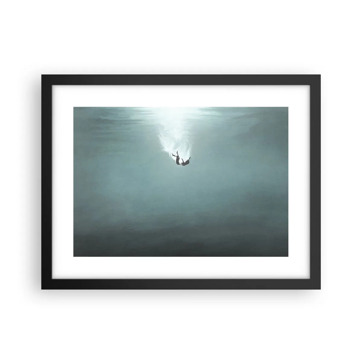 Poster în ramă neagră - În îmbrățișarea oceanului - 40x30 cm