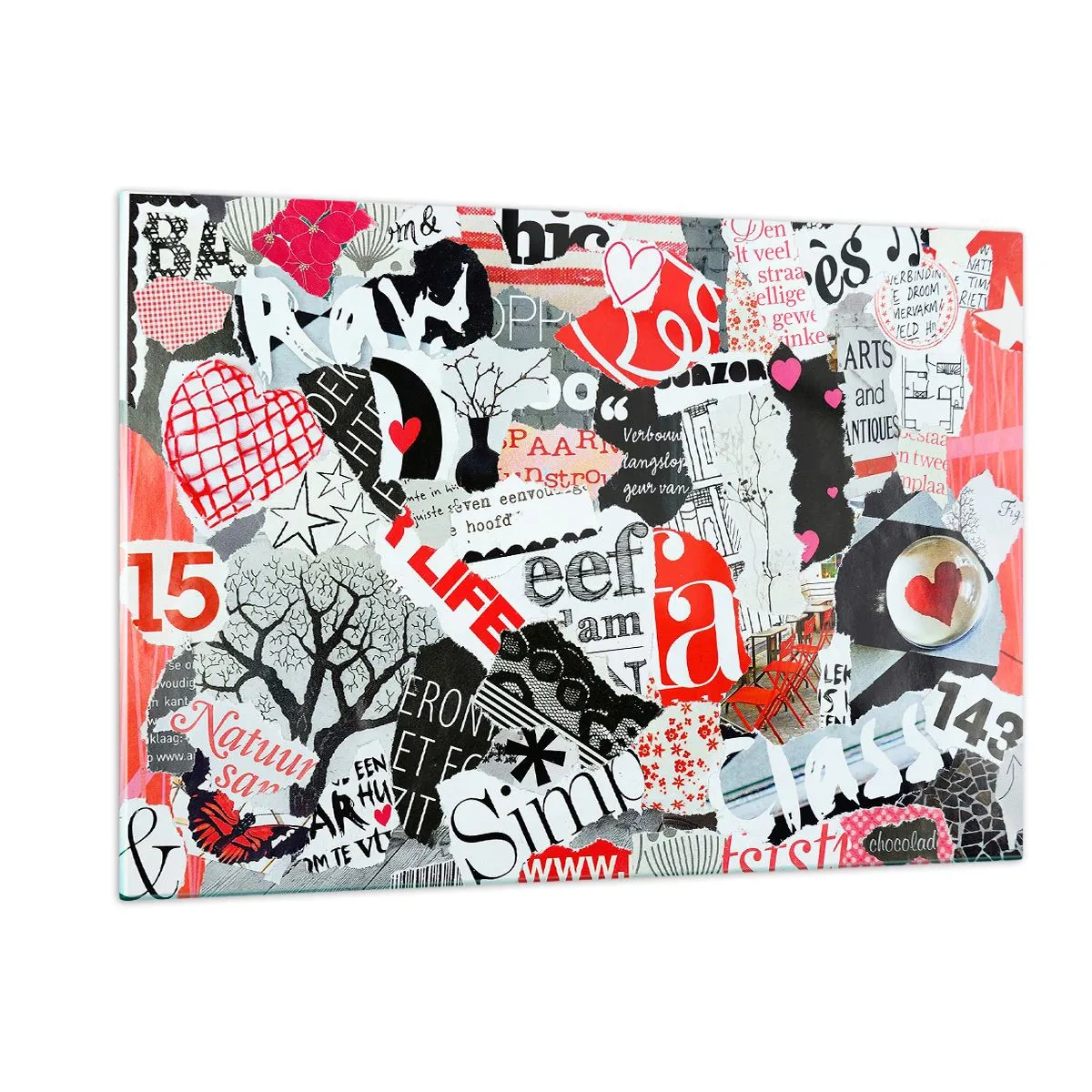 Tablou pe sticlă - Colaj de hipsteri - 120x80 cm