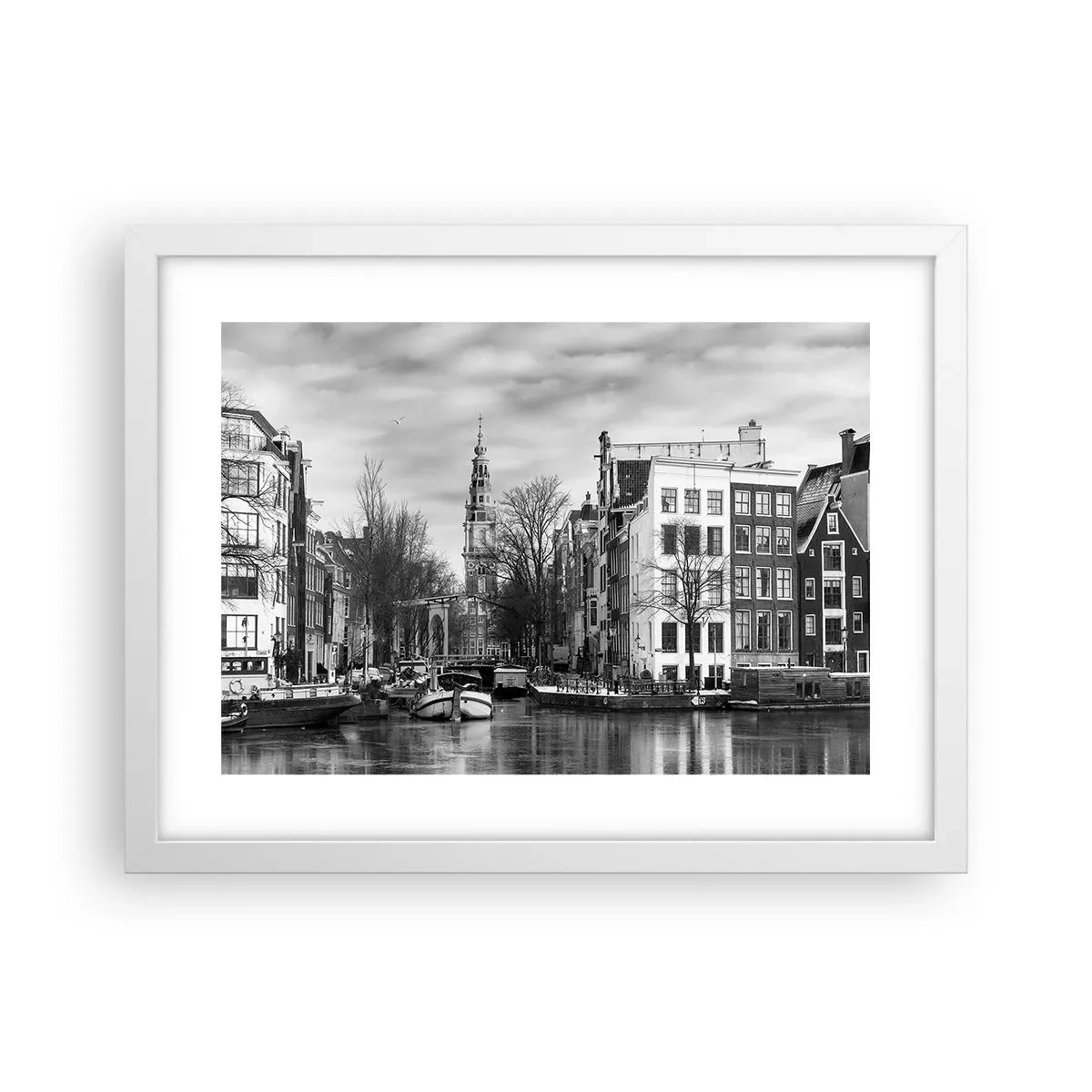 Poster în ramă albă - Amsterdam vibes - 40x30 cm
