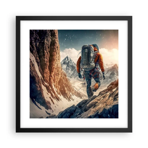 Poster în ramă neagră - Războinic singuratic - 40x40 cm
