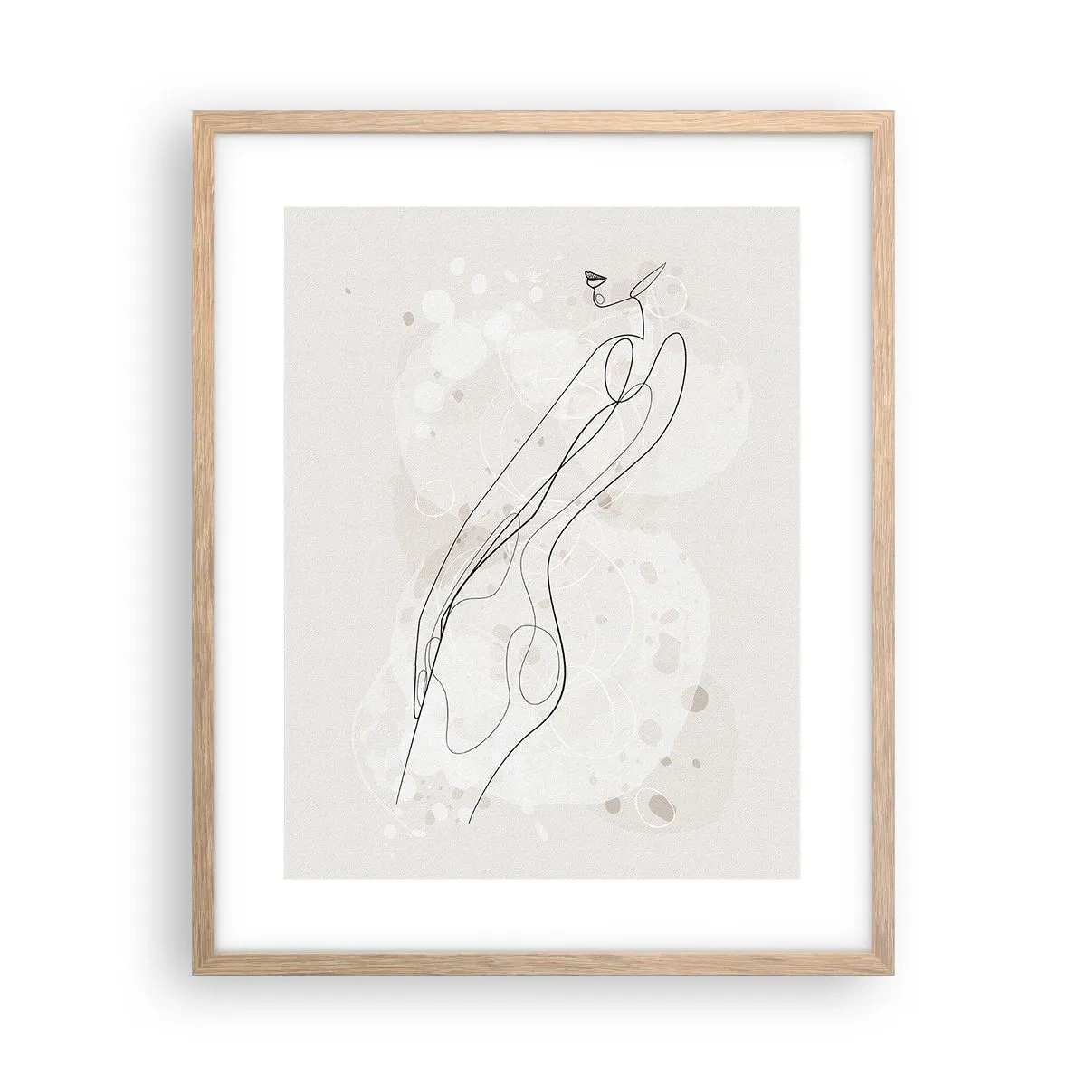 Poster în ramă de stejar deschis - Să rătăcești cu privirea - 40x50 cm