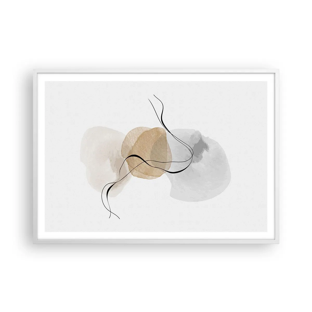 Poster în ramă albă - Mărgele de aer - 100x70 cm