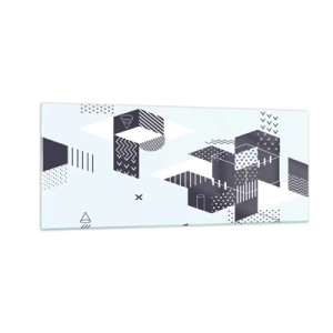 Tablou pe sticlă - În sufletul matematicii - 100x40 cm