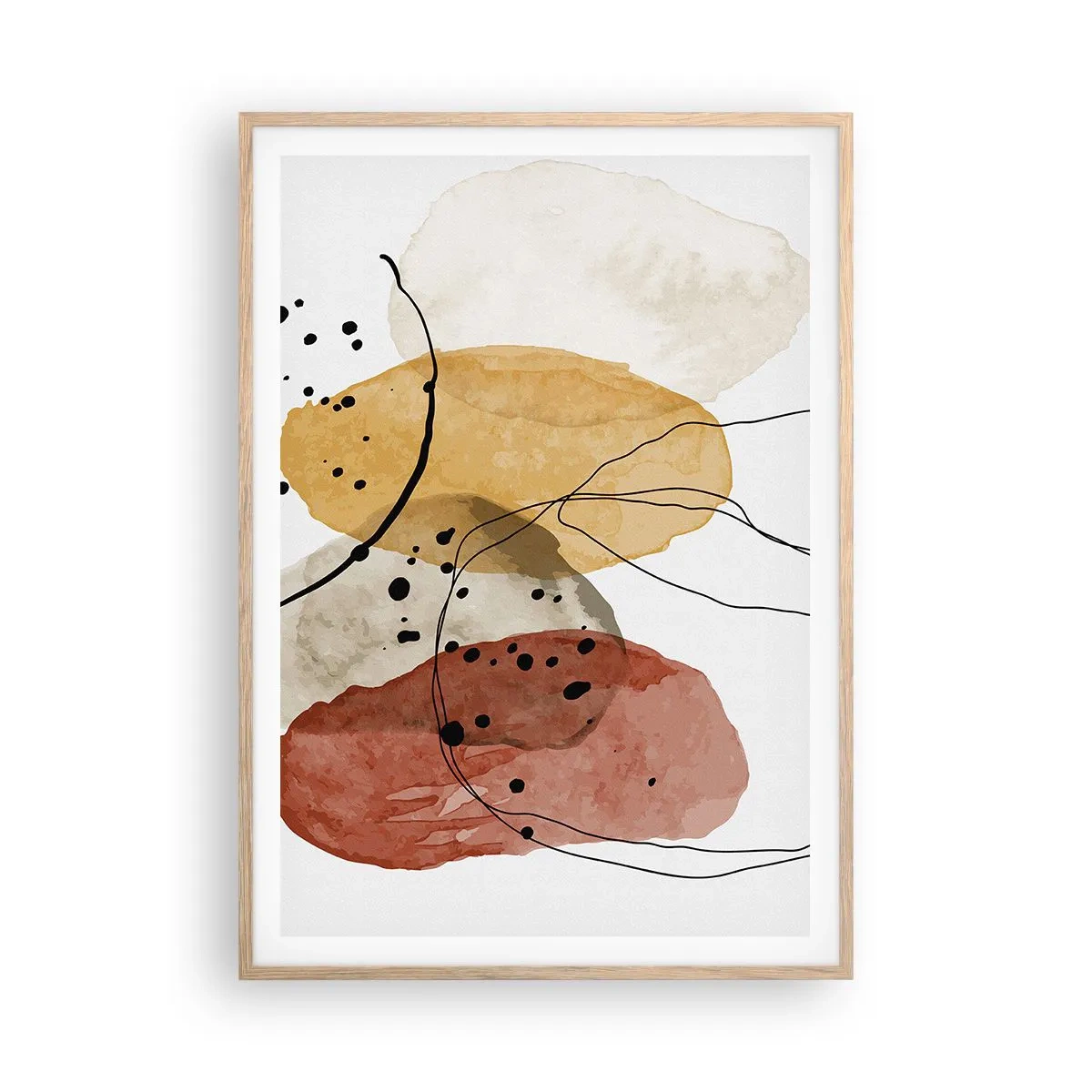 Poster în ramă de stejar deschis - Ca aerul, limpezi și ușoare - 70x100 cm