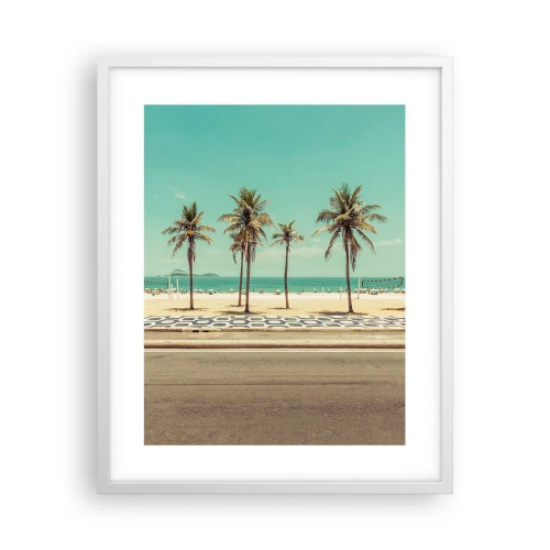 Poster în ramă albă - La paza plajei - 40x50 cm