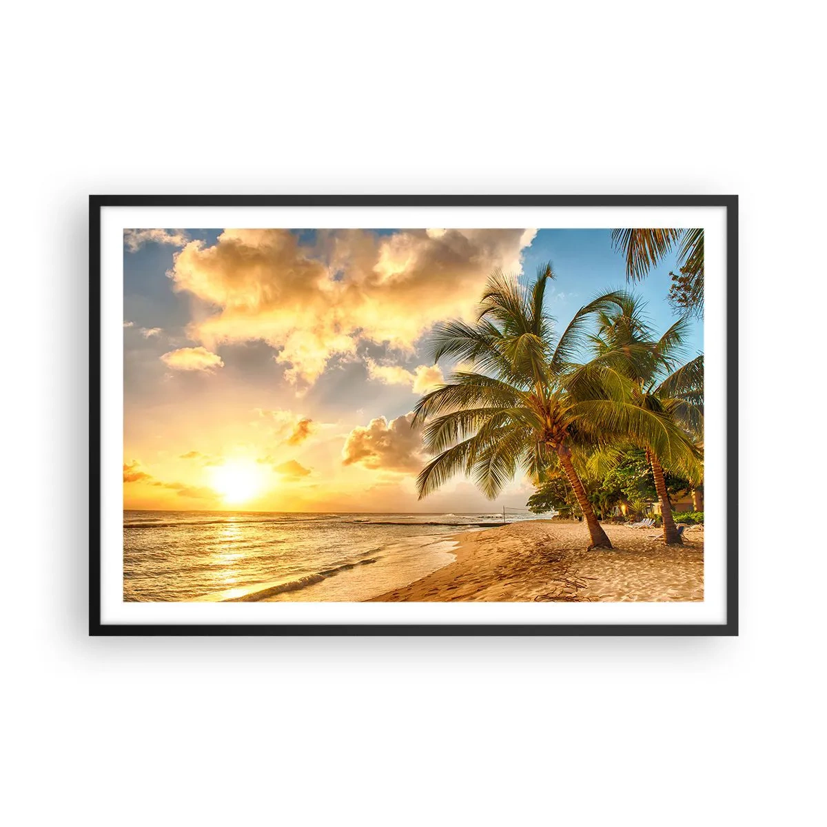 Poster în ramă neagră - Vară eternă, întotdeauna o vacanță - 91x61 cm