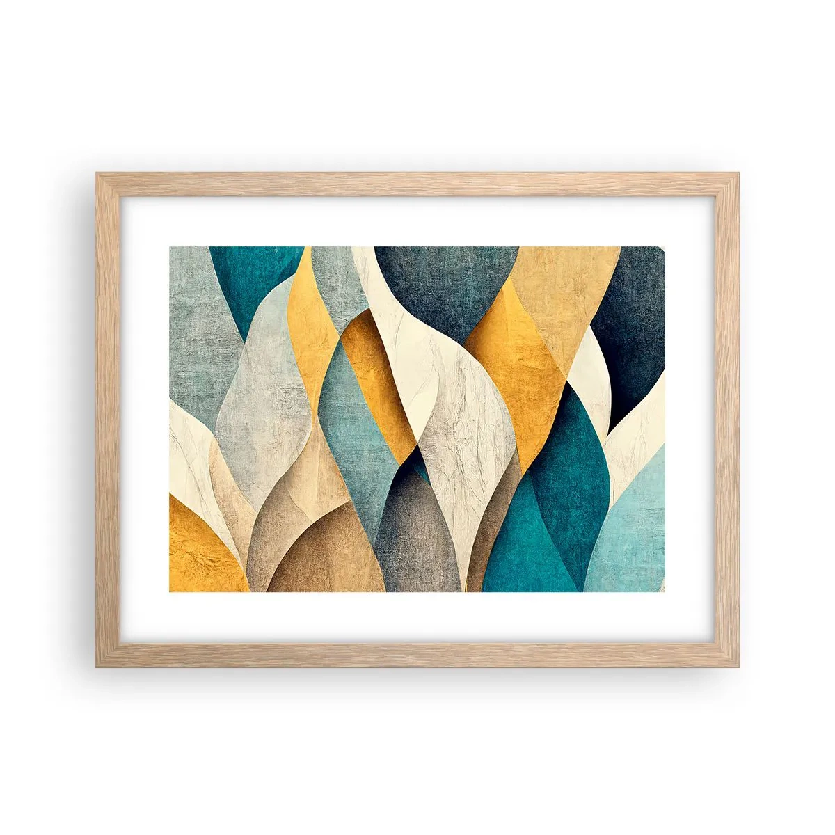 Poster în ramă de stejar deschis - Ritm și ondulare - 40x30 cm