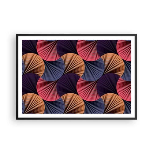 Poster în ramă neagră - Într-un ritm de cerc - 100x70 cm