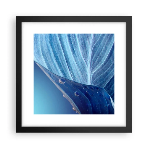 Poster în ramă neagră - Picături ascunse de albastru - 30x30 cm