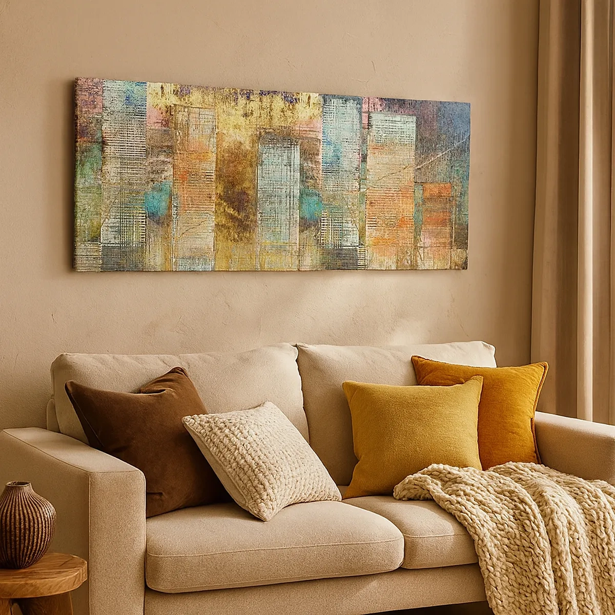 Tablou pe pânză - Metropola însorită - 30x30 cm