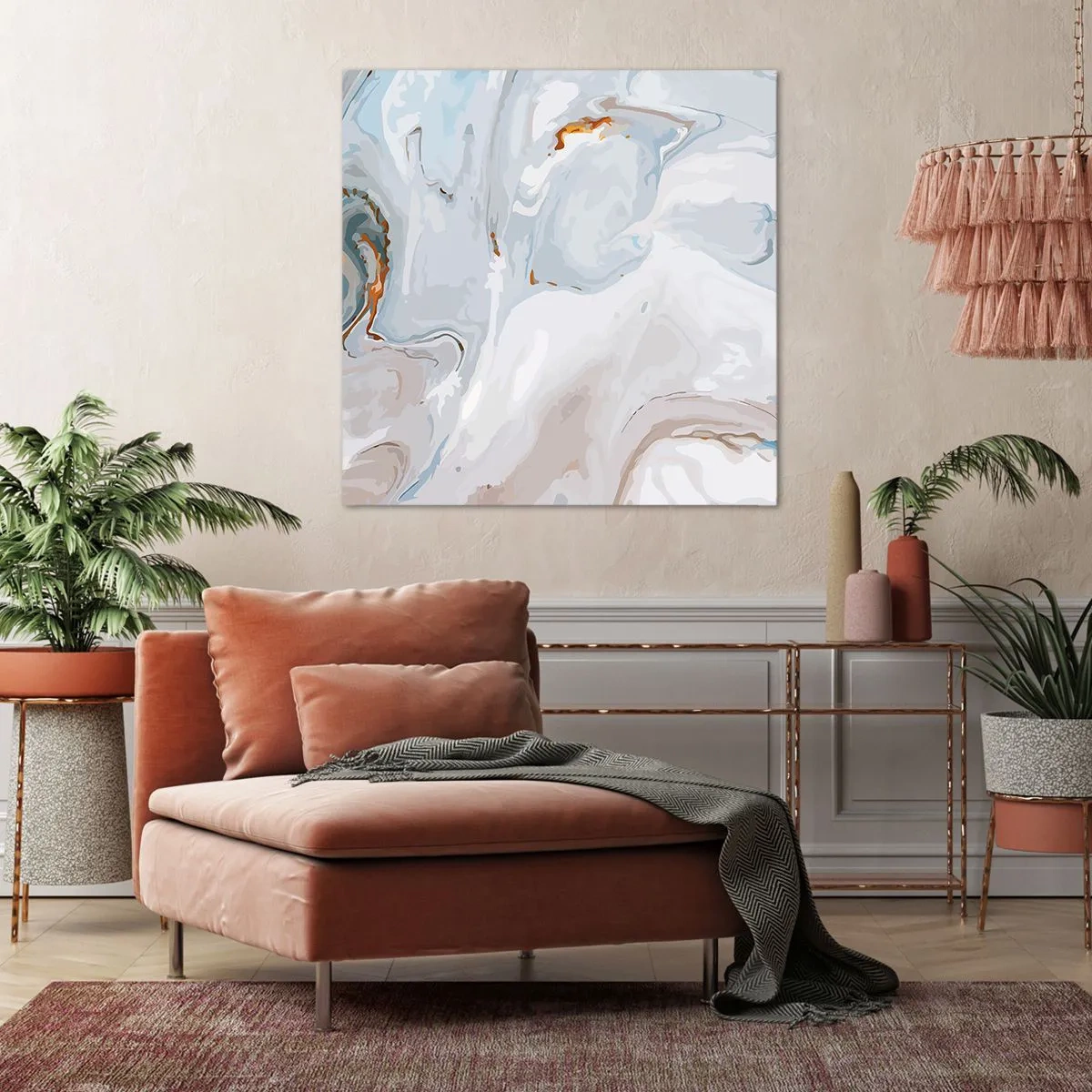 Tablou pe pânză - Albul ridicat - 70x70 cm