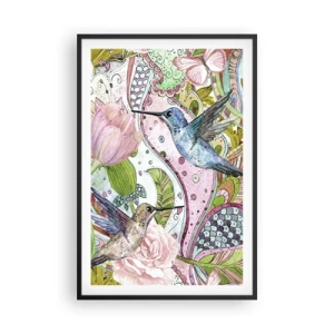 Poster în ramă neagră - Încurcat în viță de vie - 61x91 cm