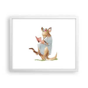 Poster în ramă albă - Citește-mi, mamă - 50x40 cm