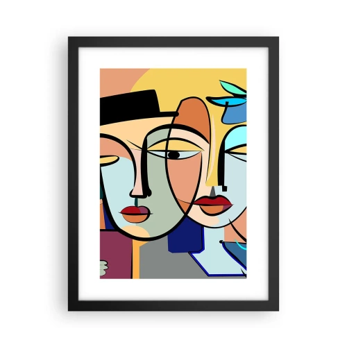 Poster în ramă neagră - Întâlnire cu Picasso - 30x40 cm