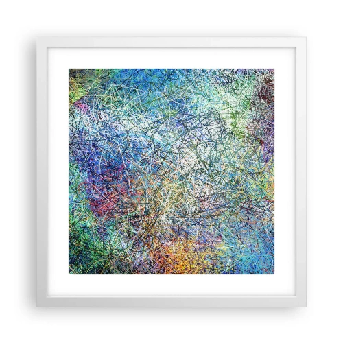 Poster în ramă albă - Nu este atât de simplu - 40x40 cm