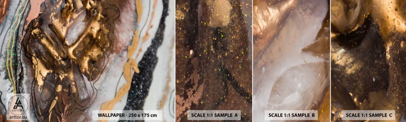 Mostră de Tapet Standard Eco - Elementul pământ - Abstracția, Grafică, Bucată - 100x30 cm