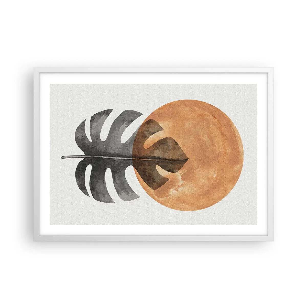 Poster în ramă albă - Doar soarele - 70x50 cm