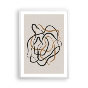 Poster în ramă albă - Totul s-a încurcat - 50x70 cm