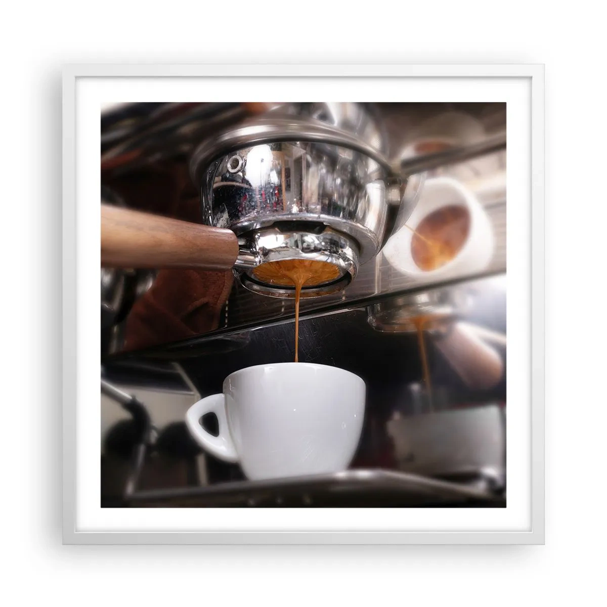 Poster în ramă albă - Cel mai bun moment al zilei - 60x60 cm