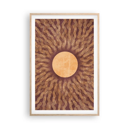 Poster în ramă de stejar deschis - Icoana soarelui - 61x91 cm