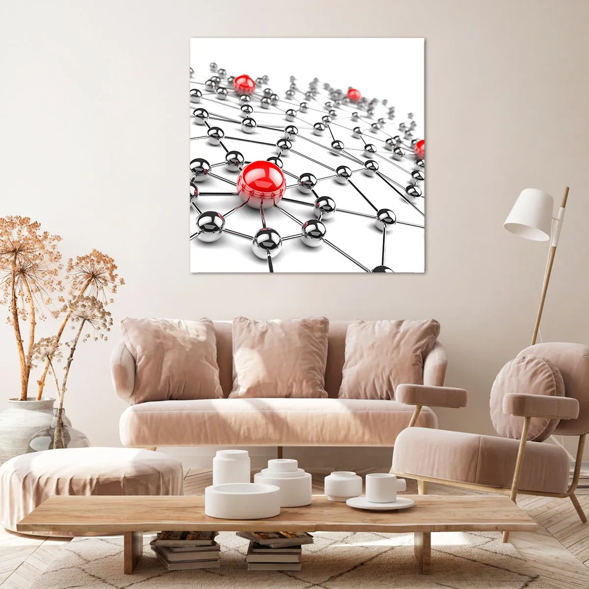 Tablou pe pânză - Plasă de argint - 70x70 cm