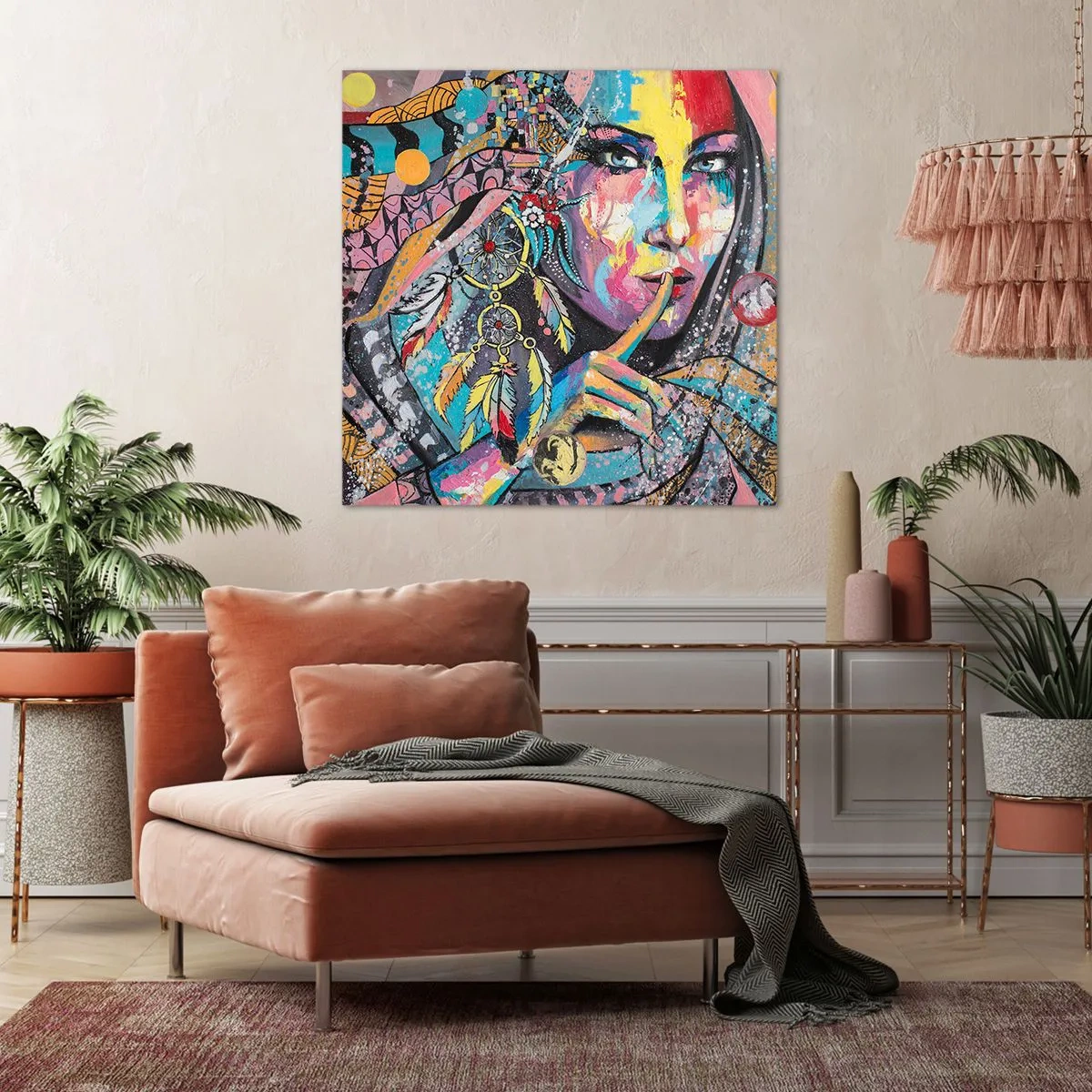 Tablou pe pânză - Taci până când înțelegi - 50x50 cm