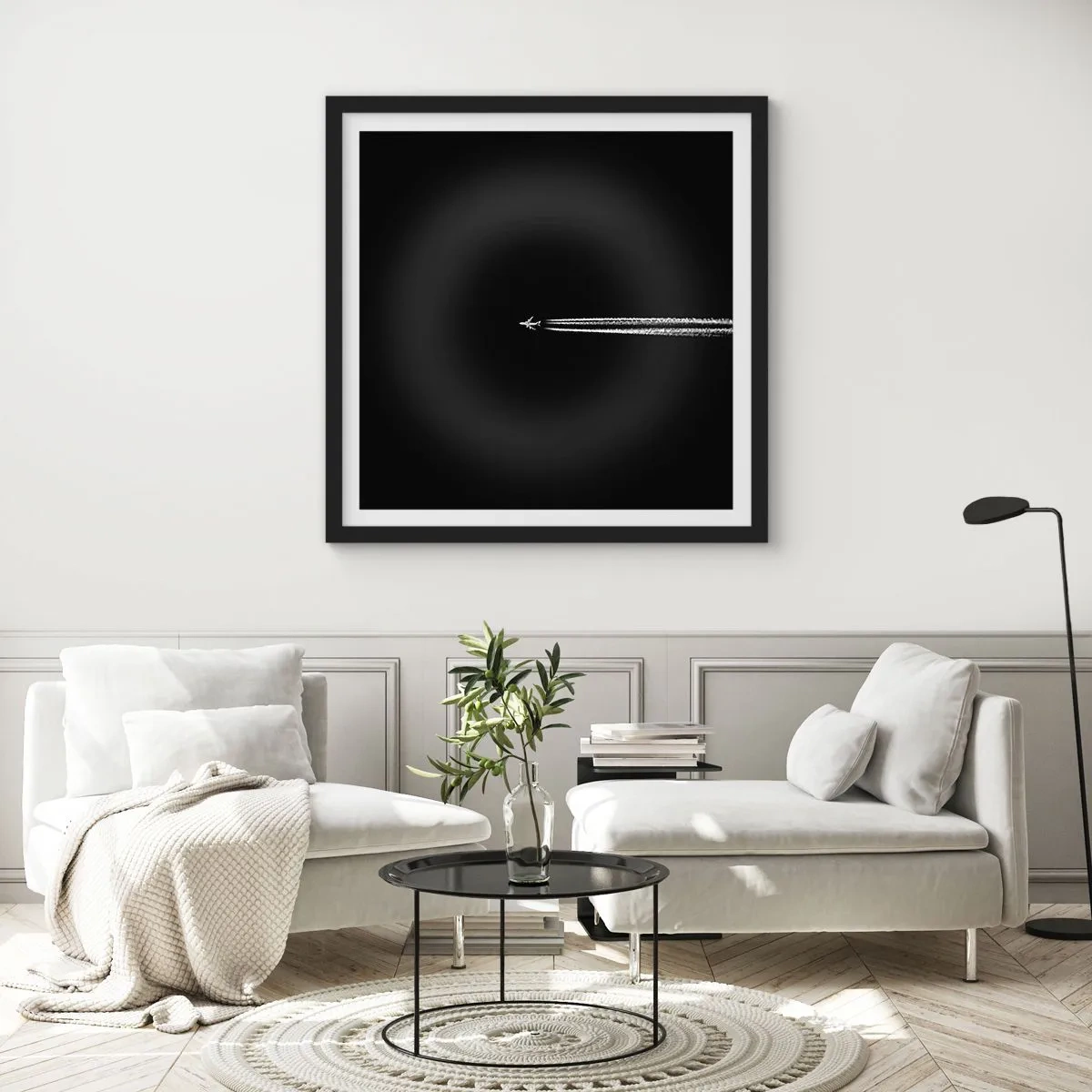 Poster în ramă neagră - Într-o altă dimensiune - 50x50 cm