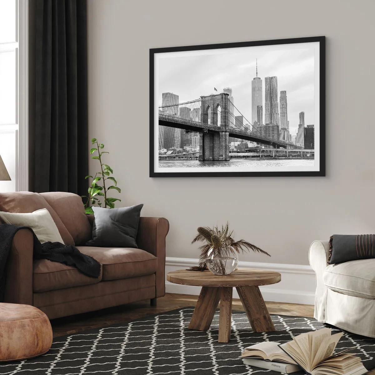 Poster în ramă neagră - New York vibes - 70x50 cm