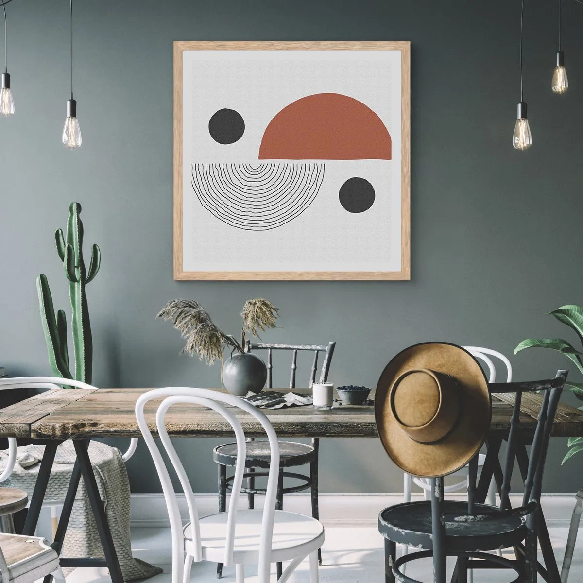 Poster în ramă de stejar deschis - Excelența roții - 40x40 cm