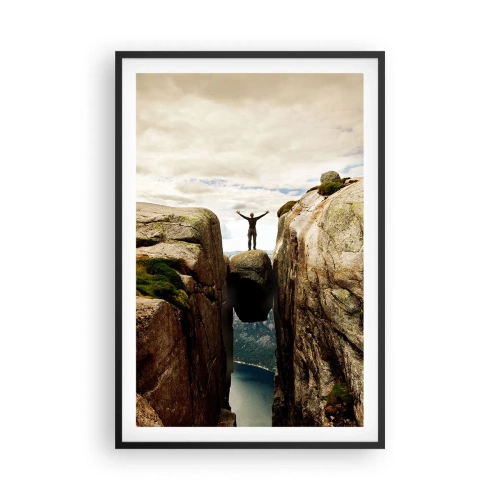 Poster în ramă neagră - Cum mă simt!? - 61x91 cm