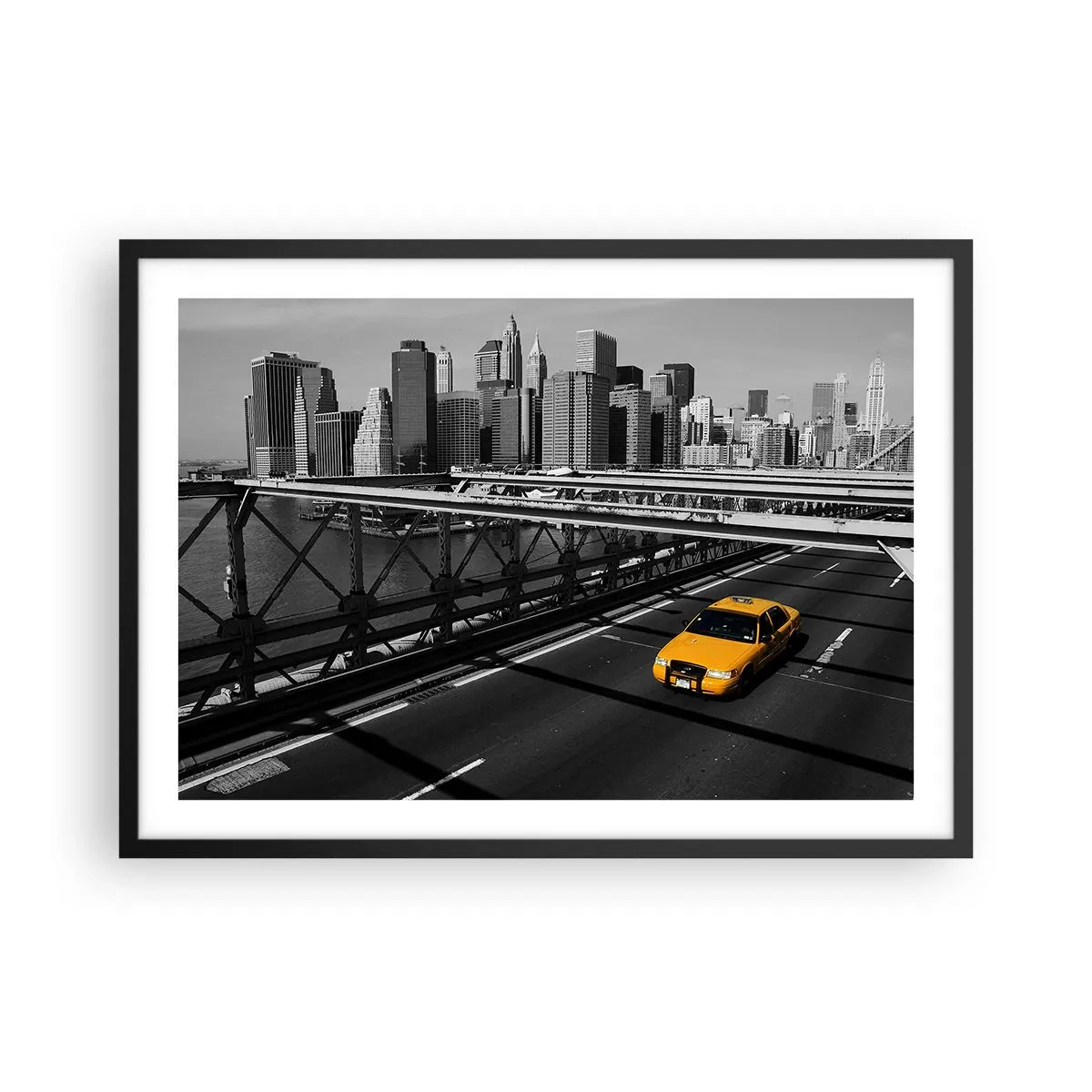 Poster în ramă neagră - Culorile marelui oraș - 70x50 cm