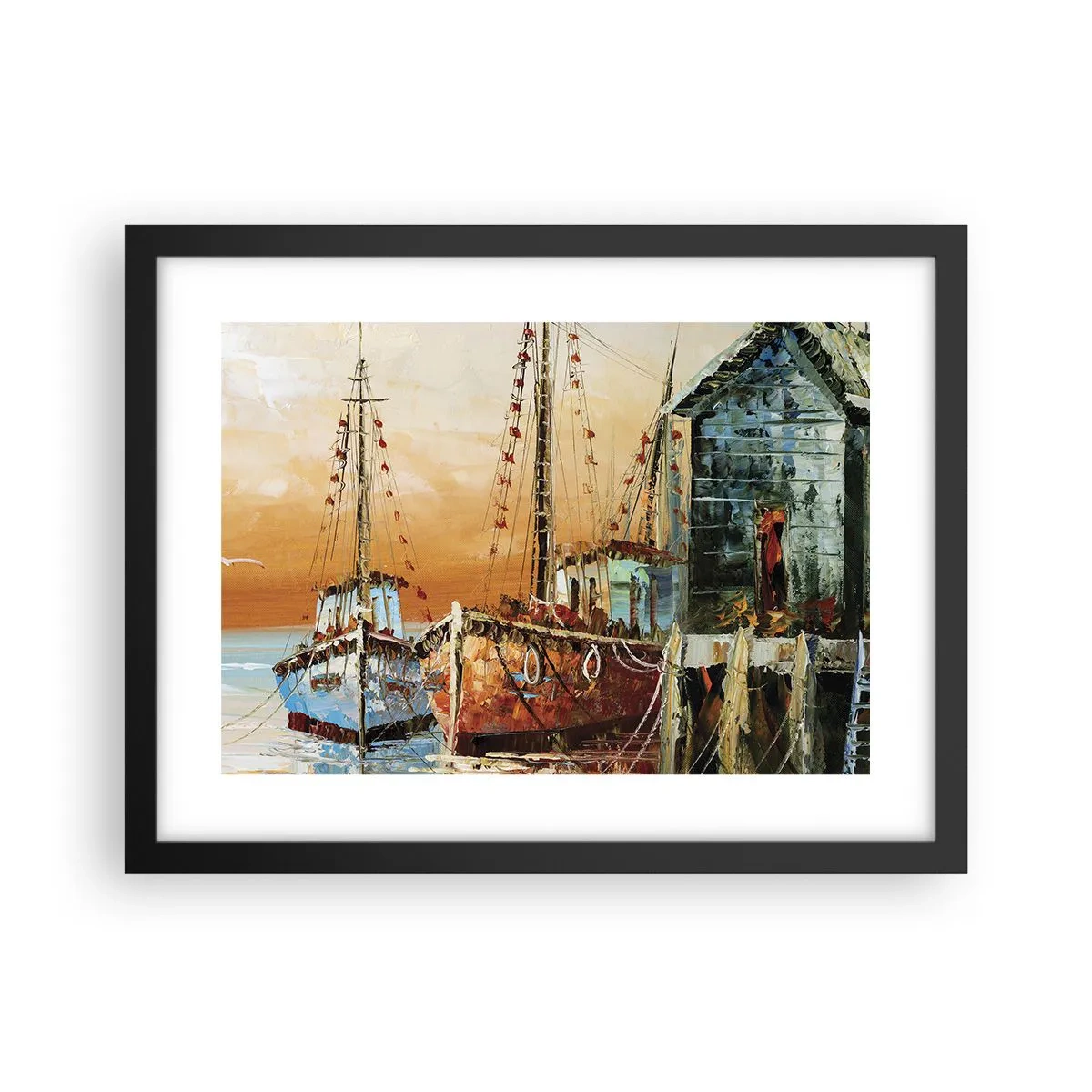 Poster în ramă neagră - Întoarcere pașnică - 40x30 cm