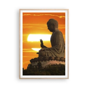 Poster în ramă de stejar deschis - Fără frică de lume - 70x100 cm