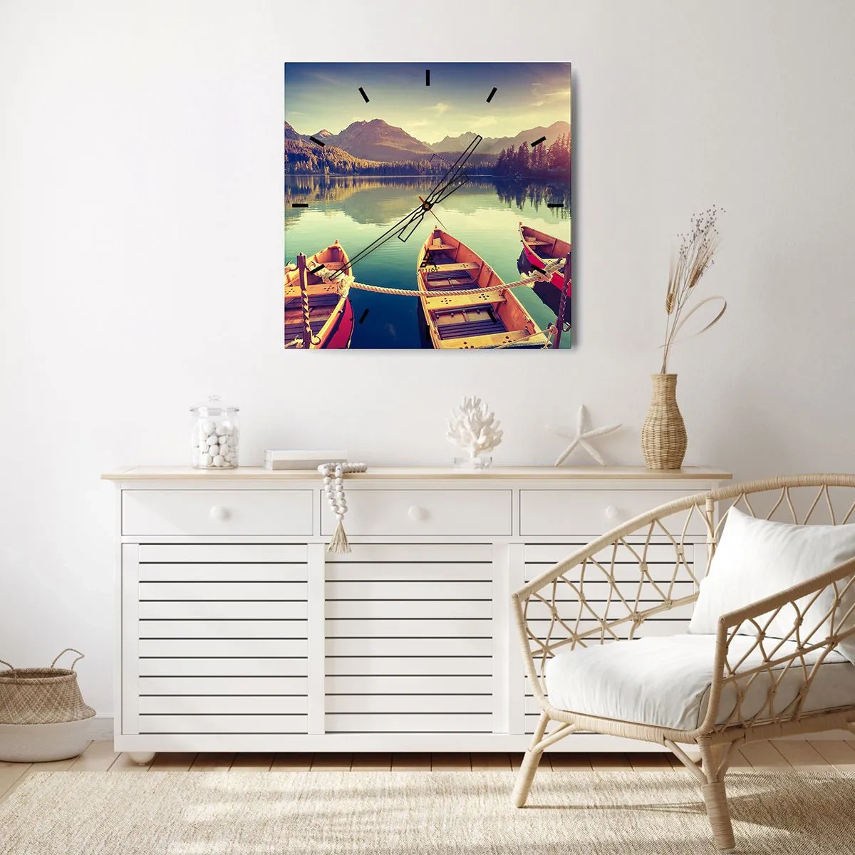 Ceas de perete - Ceas pe sticlă - Pentru a trăi după legile sale - 40x40 cm