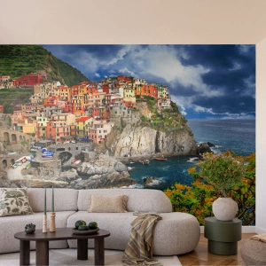 Tapet Autoadeziv Deluxe Sticker - Îmbrățișați de stânci - Peisaj, Arhitectură, Italia - 350x256 cm