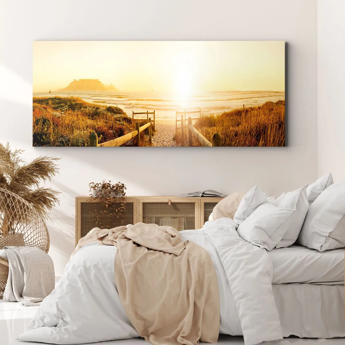 Tablou pe pânză - Prin dune spre soare - 100x40 cm