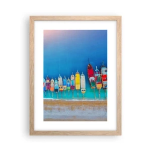 Poster în ramă de stejar deschis - Din perspectiva unei păsări - 30x40 cm