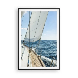 Poster în ramă neagră - Ahoy aventura - 61x91 cm