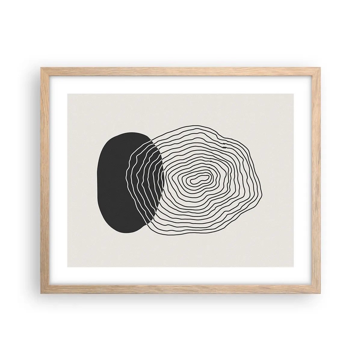 Poster în ramă de stejar deschis - Persistență și vibrațiile - 50x40 cm