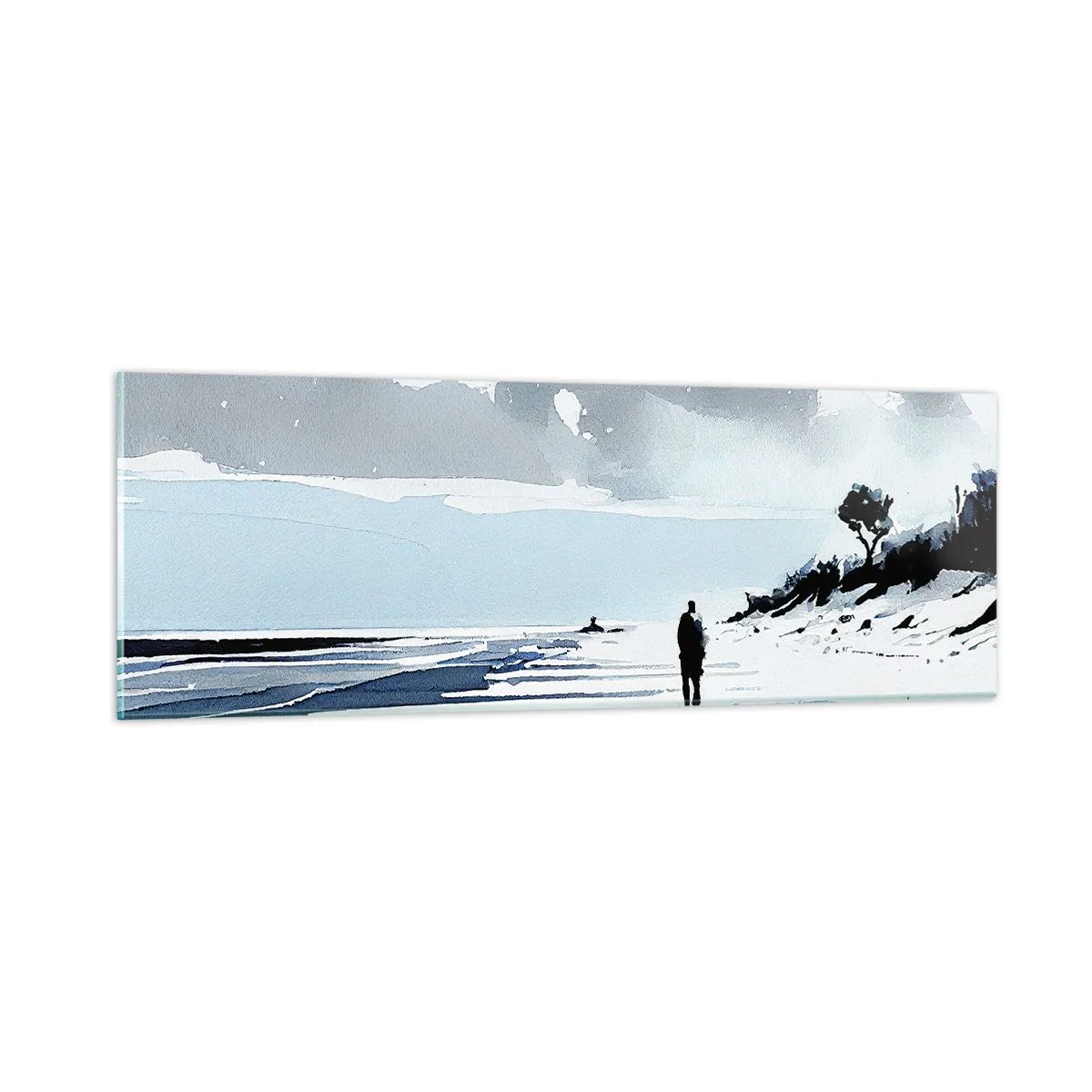 Tablou pe sticlă - Singuratic - 90x30 cm