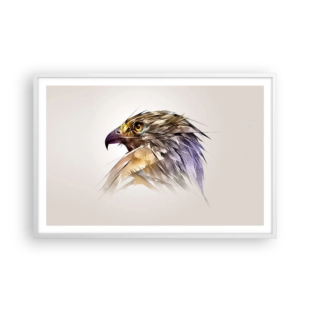 Poster în ramă albă - Portretul unui războinic - 91x61 cm