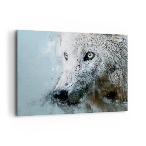 Tablou pe pânză - Faceți cunoștință cu sufletul lupului - 100x70 cm
