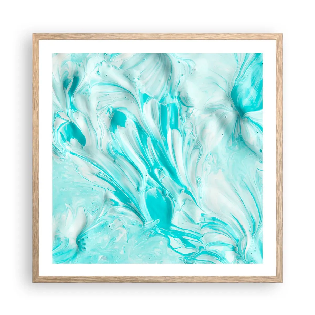 Poster în ramă de stejar deschis - Împreună pentru totdeauna - 60x60 cm