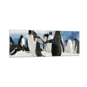 Tablou pe sticlă - Dansul în zăpadă - 90x30 cm