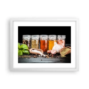 Poster în ramă albă - Pentru a da un gust vieții - 40x30 cm
