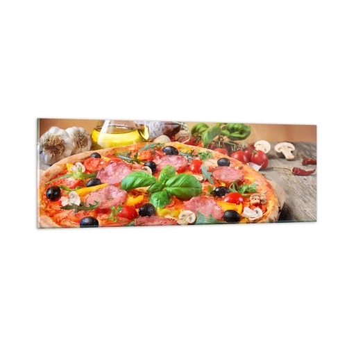 Tablou pe sticlă - Cu o adevărată aromă italiană - 90x30 cm