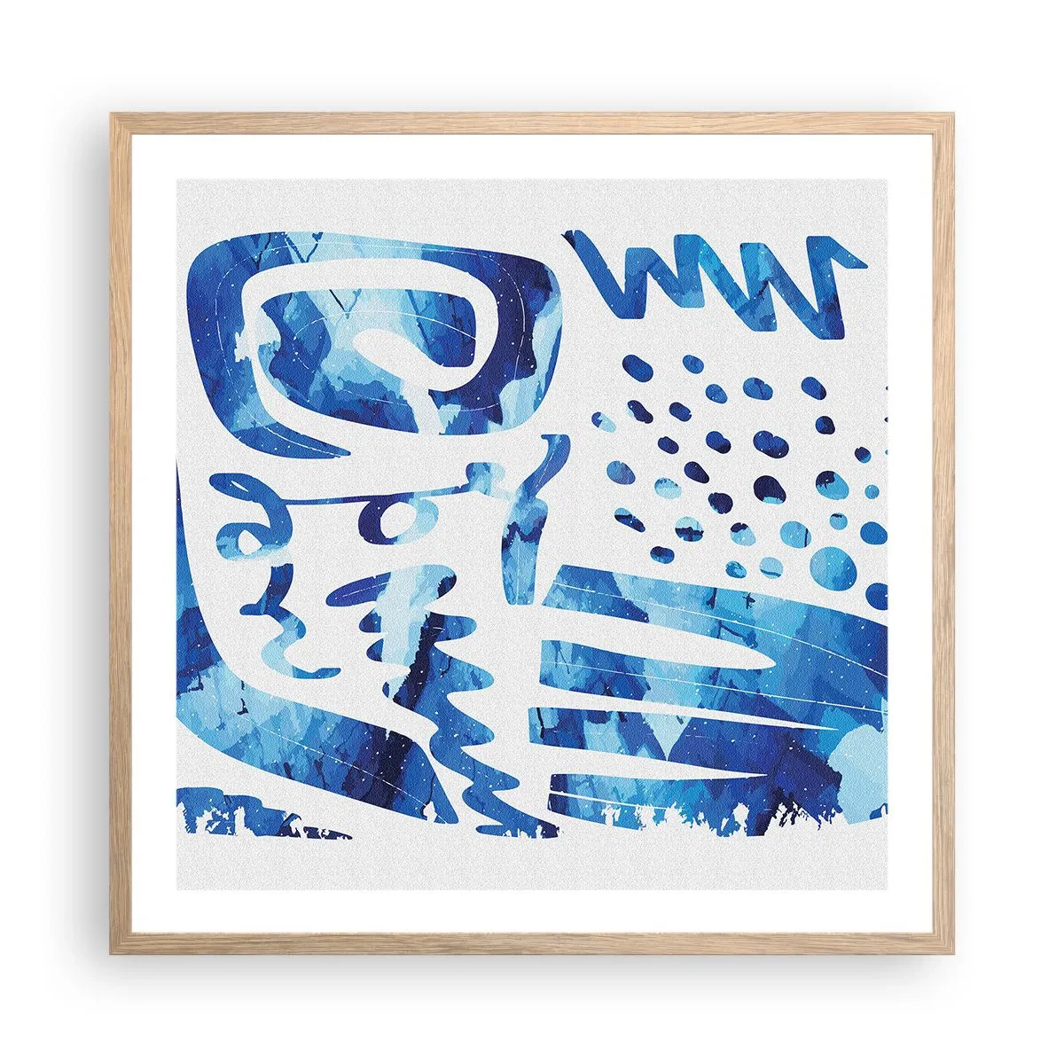 Poster în ramă de stejar deschis - Înapoi la rădăcini - 60x60 cm