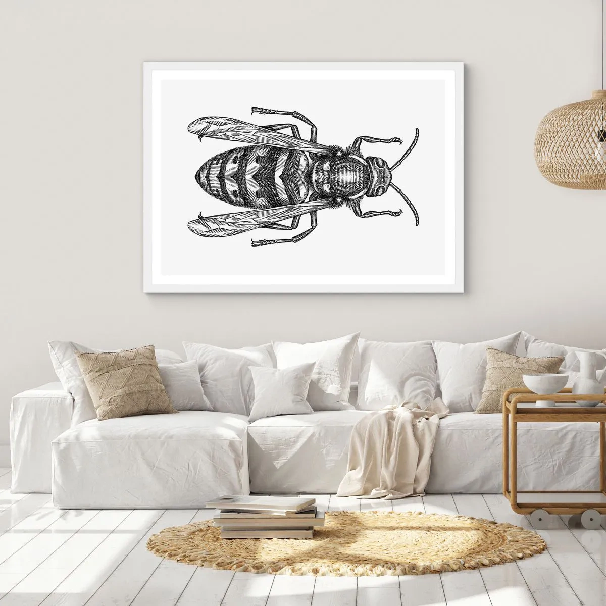 Poster în ramă albă - De pe o planetă de insecte - 40x30 cm