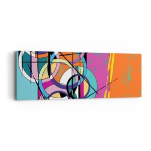 Tablou pe pânză - Roată cu roată - 90x30 cm