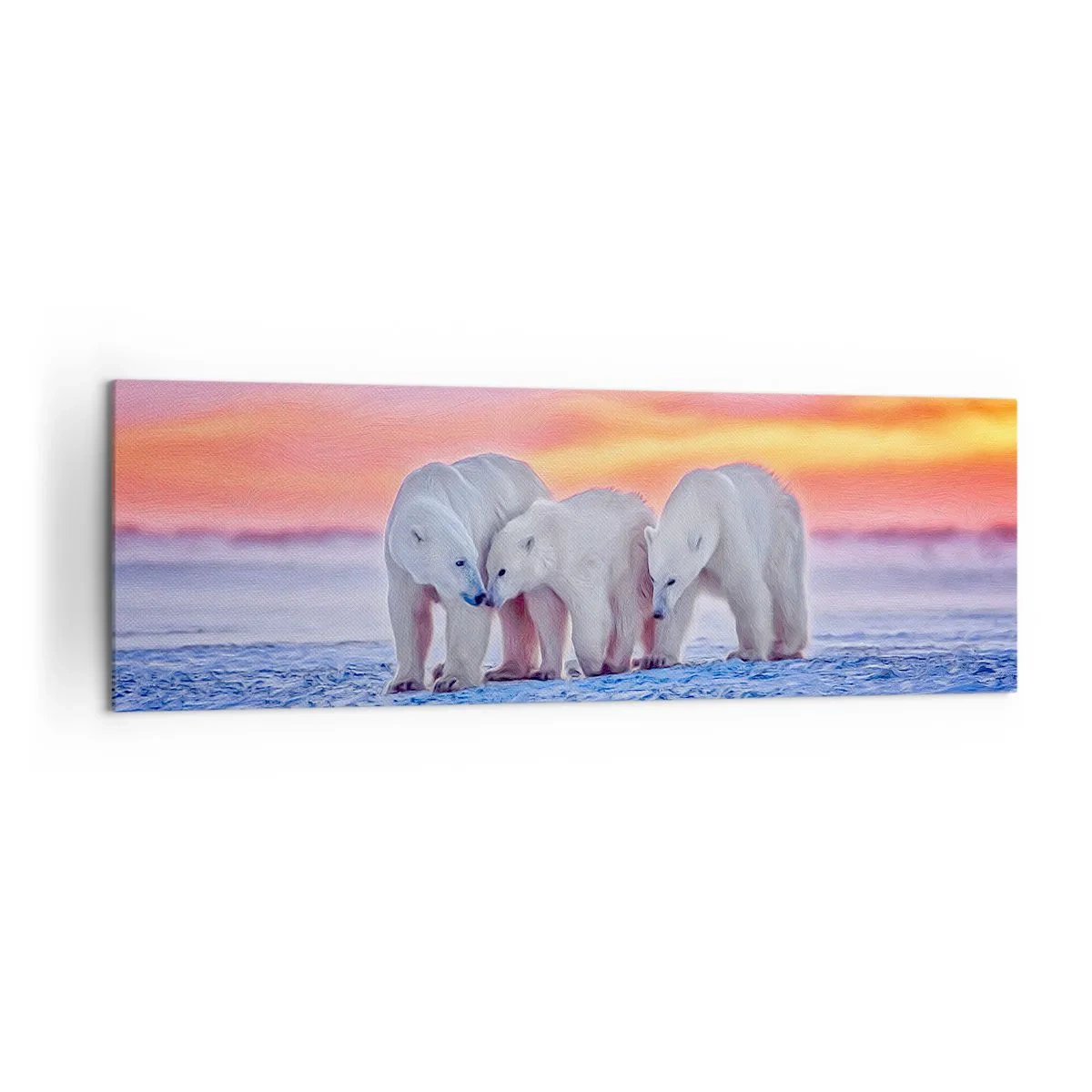Tablou pe pânză - Căldura familiei este suficientă - 160x50 cm